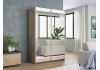 Шкаф-купе Прайм 2-х дверный (Зеркало) Сонома