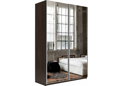 Шкаф-купе Прайм 2-х дверный (Зеркало) Венге