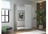 Шкаф-купе Прайм 2-х дверный (Зеркало/Стекло белое) Бетон