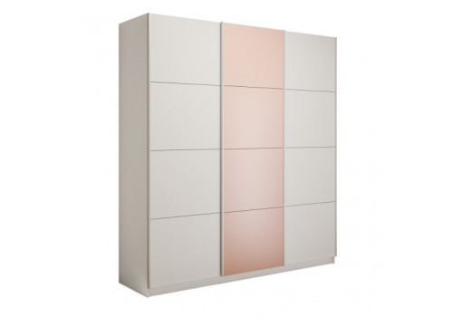 Шкаф-купе Прайм 3-х дверный (ЛДСП, Стекло пудра) окутанный